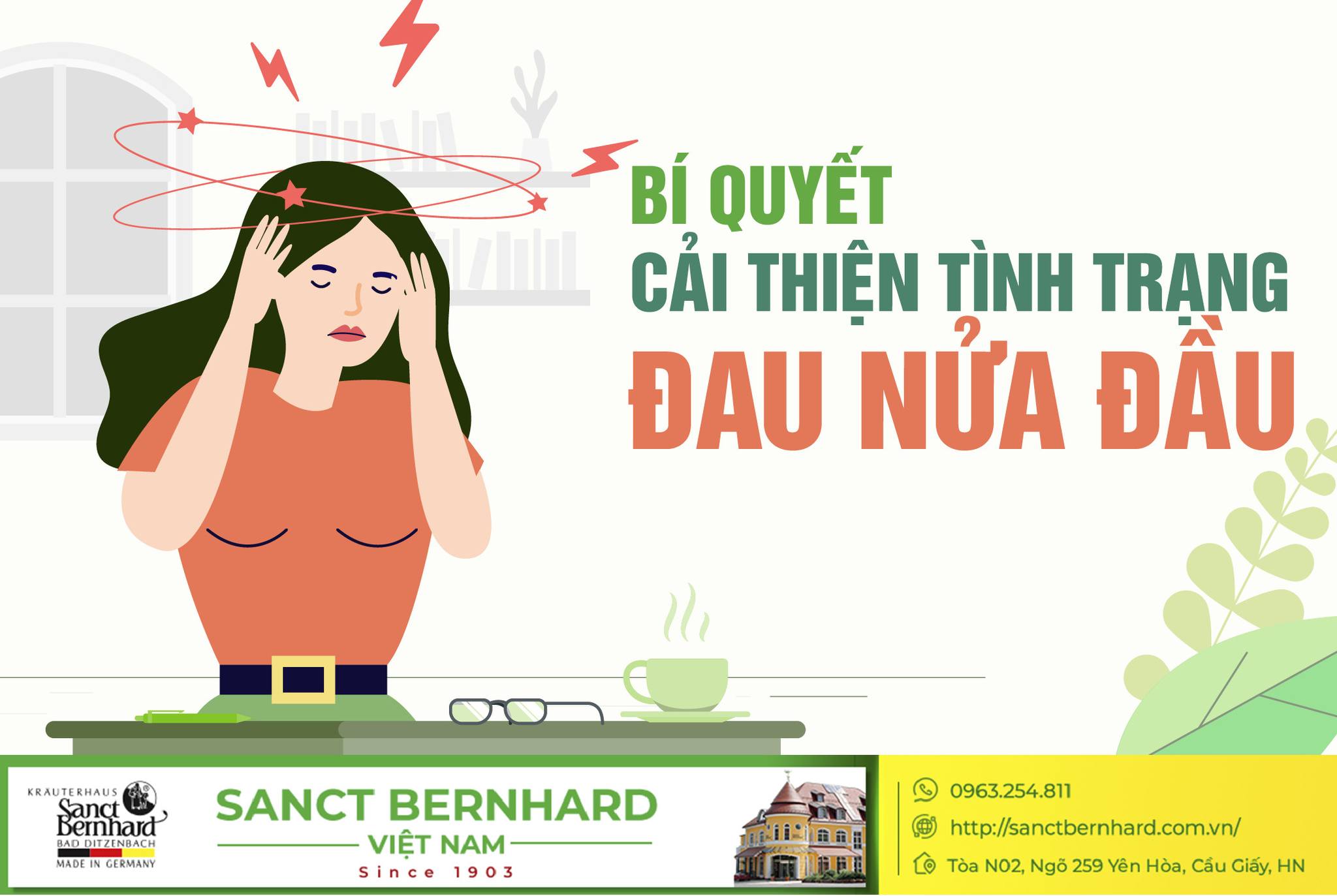 Bí quyết cải thiện tình trạng đau nửa đầu